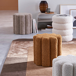 Пуф с обивкой из ткани букле Flo Pouf варинант исполнения - 3 | Loft Concept в Рязани