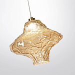 Подвесной светильник с плафоном из фактурного светло-янтарного стекла Light Ensemble варинант исполнения - 5 | Loft Concept в Рязани