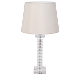 Настольная лампа с кремовым абажуром на фактурном стеклянном основании Source варинант исполнения - 1 | Loft Concept в Рязани