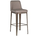 Стул барный светло-серый из экокожи Spectacular High Bar Stool варинант исполнения - 1 | Loft Concept в Рязани