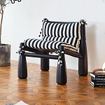 Кресло черно-белое со съемными подушками Celebrity варинант исполнения - 1 | Loft Concept в Рязани