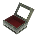 Шкатулка с зеркалом из натурального камня змеевик Stone Casket варинант исполнения - 4 | Loft Concept в Рязани