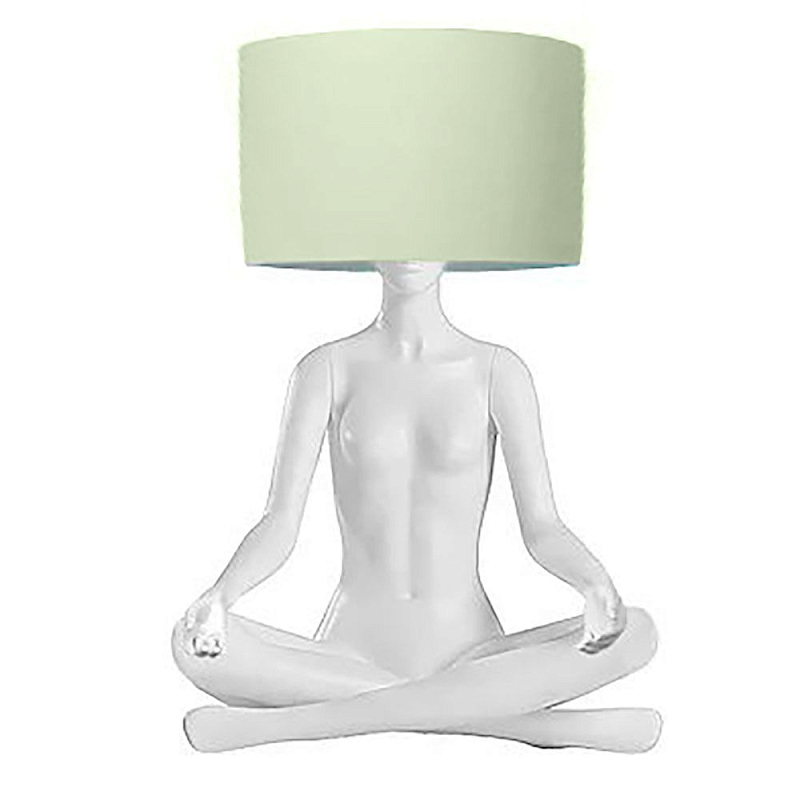 Настольная лампа с абажуром YOGA GIRL Белый Красный Золотой Черный Серебряный Настольная лампа с абажуром YOGA GIRL Белый Красный Золотой Черный Серебряный в Рязани | Loft Concept