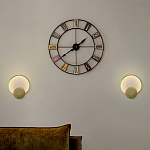 Бра в форме диска из бежевого алебастра Cryptocrystalline Stone варинант исполнения - 3 | Loft Concept в Рязани