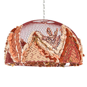 Светильник вязаный природной формы Terracotta threads