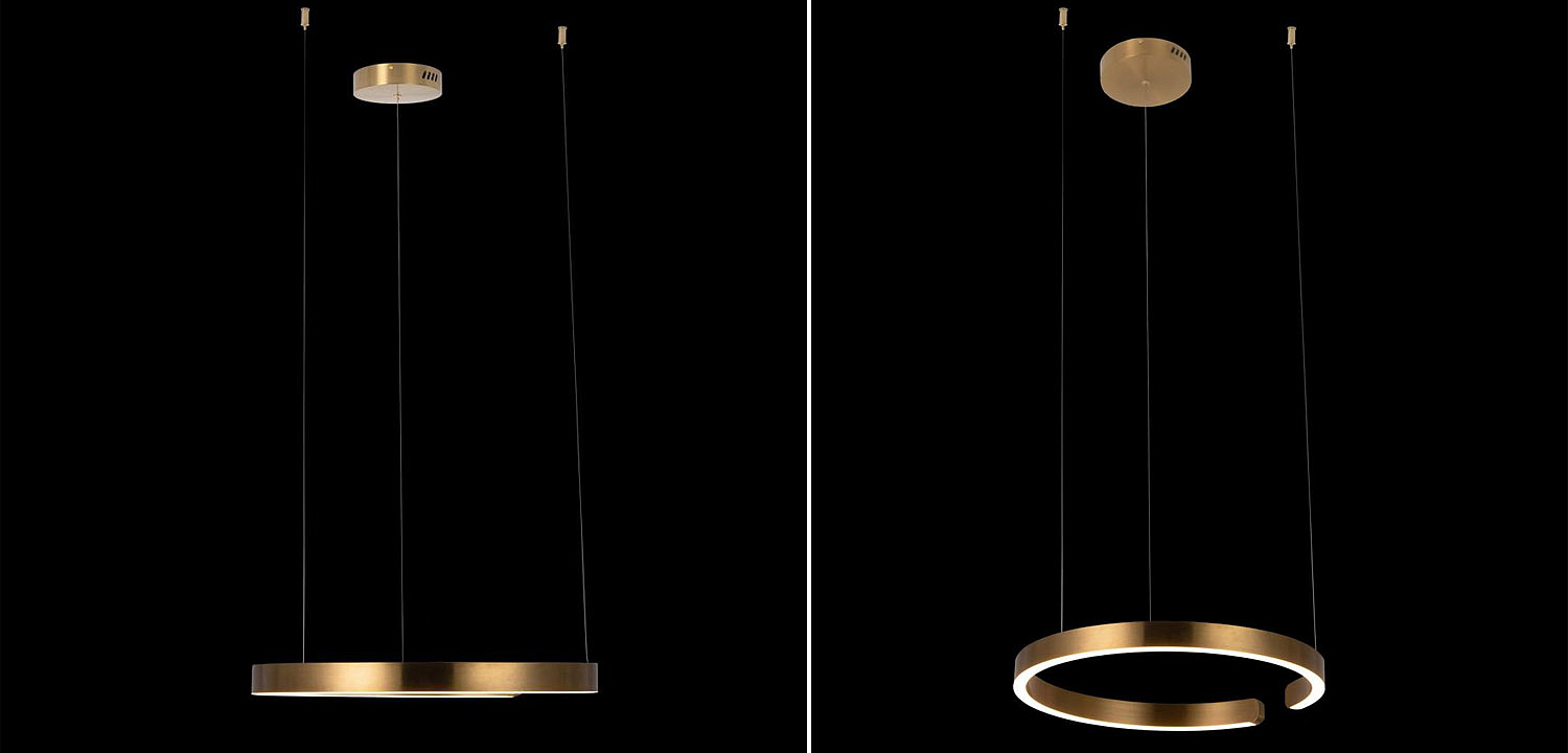 Подвесной светильник Half Ring brass 60 Подвесной светильник Half Ring brass 60 - Loft-Concept в Рязани