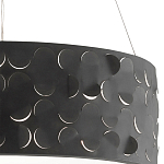 Люстра в форме цилиндра с чёрным фактурным абажуром Round Necklines варинант исполнения - 1 | Loft Concept в Рязани