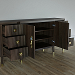 Большой Комод-буфет Elsa Dreams Walnut с ящиками варинант исполнения - 1 | Loft Concept в Рязани