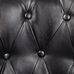 Кресло кожаное с мягкими подлокотниками на 4-х деревянных ножках Logan Leather Armchair black варинант исполнения - 5 | Loft Concept в Рязани