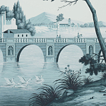 Обои ручная роспись Views of Italy Mare Verde варинант исполнения - 2 | Loft Concept в Рязани