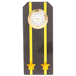 Часы подарочные настольные в виде погона ВМФ из натурального камня Змеевик Military Clock варинант исполнения - 4 | Loft Concept в Рязани