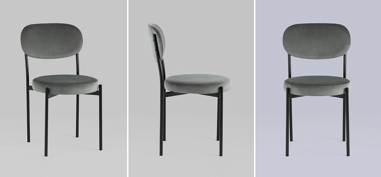 Стул Alfie Chair Темно-Серый Велюр Стул Alfie Chair Темно-Серый Велюр - Loft-Concept в Рязани