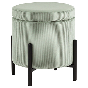 Светло-зеленый пуф на черных ножках SANJAY