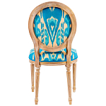 Стул из натурального бука с бирюзово-желтым узором Ikat Pattern бирюзовый варинант исполнения - 2 | Loft Concept в Рязани