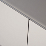 Тумба под телевизор со стеклянной столешницей и с выдвижными ящиками Minimalist Accent варинант исполнения - 3 | Loft Concept в Рязани