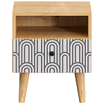 Прикроватная тумба с изображением на ящике Elise Nightstand варинант исполнения - 7 | Loft Concept в Рязани