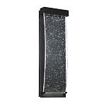 Настенный фонарь уличный прямоугольный черного цвета со стеклом с пузырьками Eurofase варинант исполнения - 2 | Loft Concept в Рязани