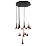 Люстра светодиодная с акриловыми конусообразными плафономи розовое золото Astra 60   варинант исполнения - 2 | Loft Concept в Рязани