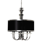 Люстра подвесная круглая с черным абажуром и чашей крепления в форме многогранника Natural Concepts варинант исполнения - 1 | Loft Concept в Рязани