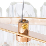 Люстра подвесная многослойная с прозрачными хрустальными трубками и золотистым каркасом Hexagon Tube Light варинант исполнения - 4 | Loft Concept в Рязани