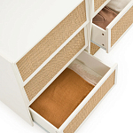 Комод с 6-ю ящиками из плетеного ротанга Remi Cream Wicker Furniture варинант исполнения - 3 | Loft Concept в Рязани