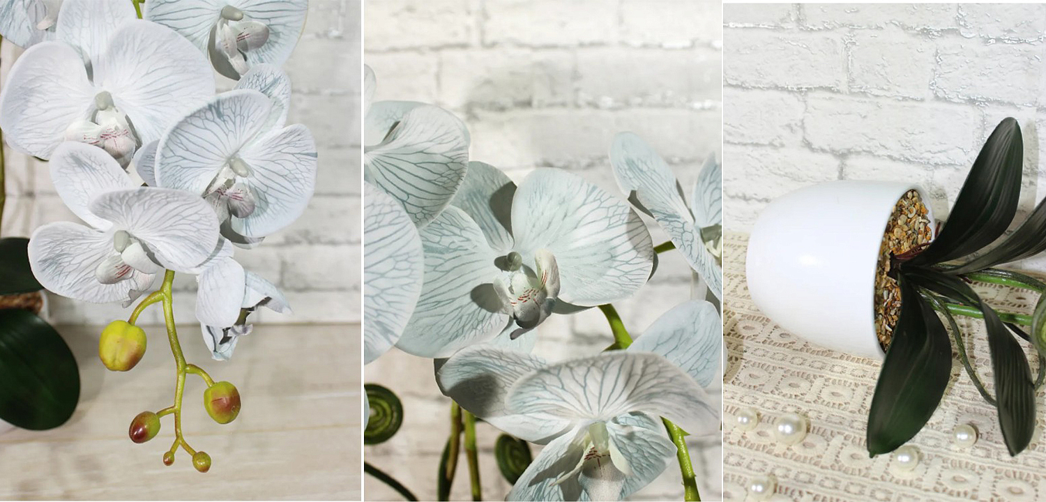 Декоративный искусственный цветок Orchid gray Декоративный искусственный цветок Orchid gray - Loft-Concept в Рязани