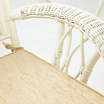 Комплект обеденный из ротанга Eloise grand white варинант исполнения - 7 | Loft Concept в Рязани