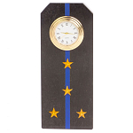 Часы погон подарочные настольные Авиация ВМФ из натурального камня Змеевик Military Clock варинант исполнения - 7 | Loft Concept в Рязани