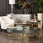 Столик журнальный серебристый с круглой столешницей Showing Refinement варинант исполнения - 3 | Loft Concept в Рязани