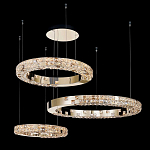 Люстра из 3-х колец с мозаичным хрустальным оформлением Sparks of Crystal варинант исполнения - 1 | Loft Concept в Рязани