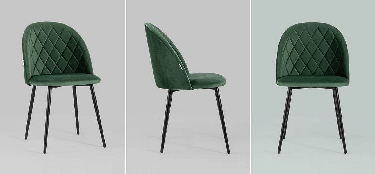 Стул Miruna Rhombus Зеленый Велюр Стул Miruna Rhombus Зеленый Велюр - Loft-Concept в Рязани