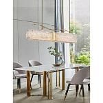 Люстра прямоугольная из фактурного стекла Chandelier Beam варинант исполнения - 4 | Loft Concept в Рязани