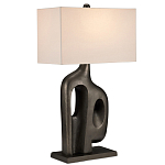 Настольная лампа с прямоугольным тканевым абажуром на фигурном каркасе Brutilist  варинант исполнения - 2 | Loft Concept в Рязани