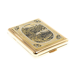 Портсигар на 20 сигарет с гравировкой природы в подарочной коробке Metal Cigarettes Cases варинант исполнения - 3 | Loft Concept в Рязани