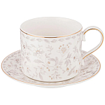 Чайный сервиз из фарфора с цветочным принтом на 6 персон 14 предметов Floral Charm варинант исполнения - 1 | Loft Concept в Рязани