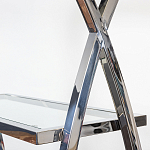 Металлический стеллаж со стеклянными полками Molecule варинант исполнения - 5 | Loft Concept в Рязани