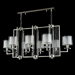 Люстра прямоугольной формы с 8-ю цилиндрическими плафонами из стекла Laurent варинант исполнения - 4 | Loft Concept в Рязани