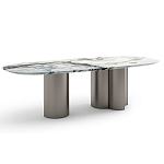 Стол обеденный мраморный с колоннами Marble Column Table варинант исполнения - 3 | Loft Concept в Рязани