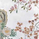 Обои ручная роспись Summer Night Blossom Original colourway on Ocean Silver gilded paper варинант исполнения - 2 | Loft Concept в Рязани