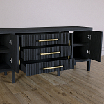 Большая VT-тумба Primo шпон Черный дуб варинант исполнения - 5 | Loft Concept в Рязани