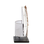 Настольная лампа из перламутра и дерева на подставке Indonesian Shell варинант исполнения - 5 | Loft Concept в Рязани