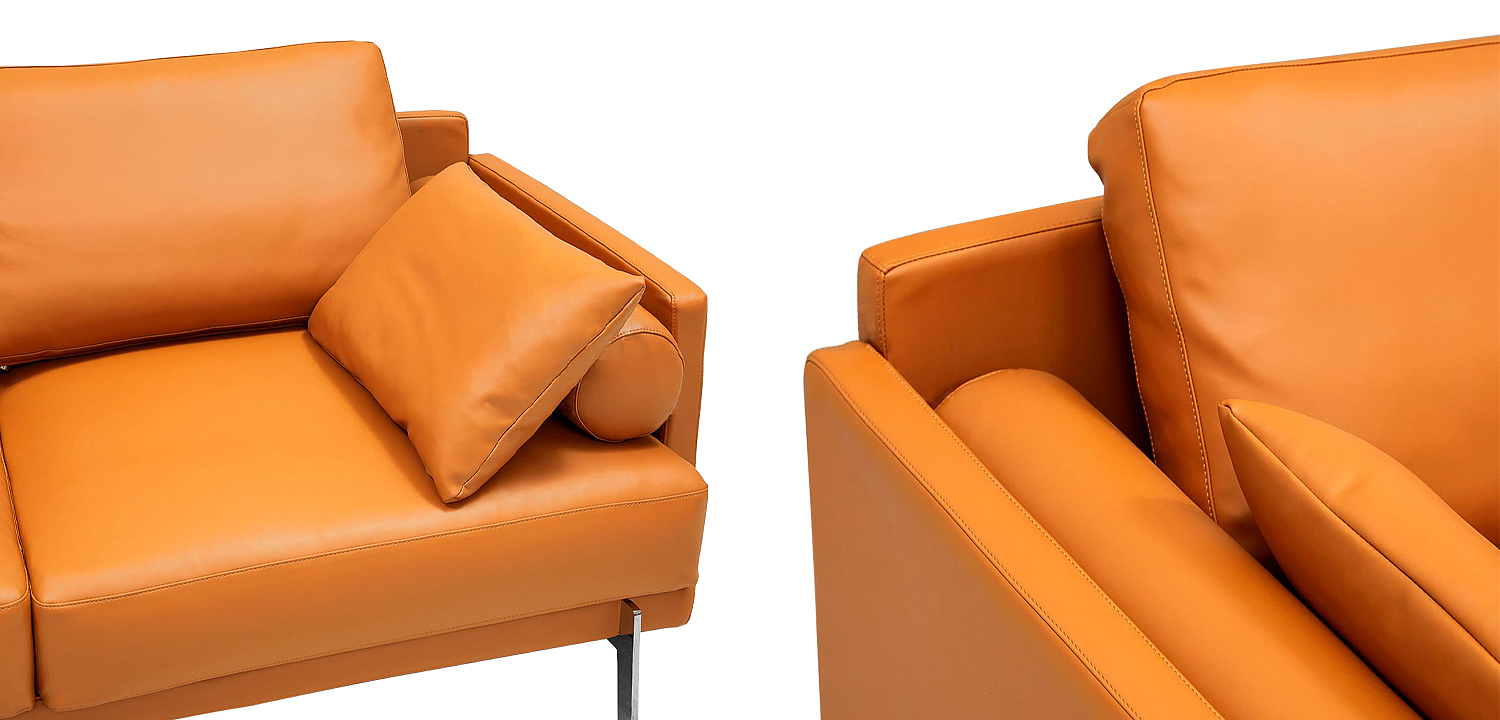 Диван Mosley Orange Sofa Оранжевый Диван Mosley Orange Sofa Оранжевый - Loft-Concept в Рязани