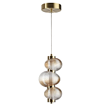 Подвесной светильник с 3-мя рифлеными стеклянными шарами Marcelh Light варинант исполнения - 2 | Loft Concept в Рязани