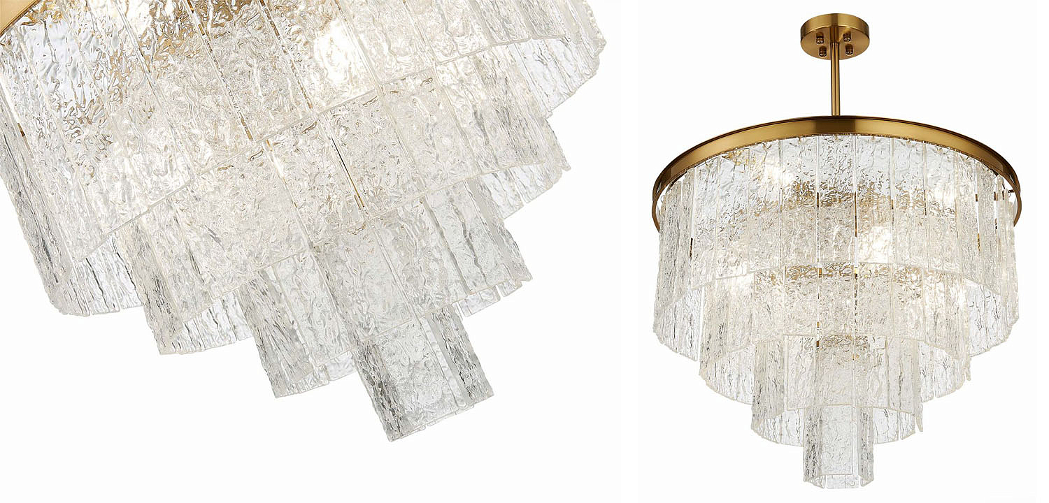 Люстра Renea Textured Glass Chandelier Brass D60 Люстра Renea Textured Glass Chandelier Brass D60 - Loft-Concept в Рязани