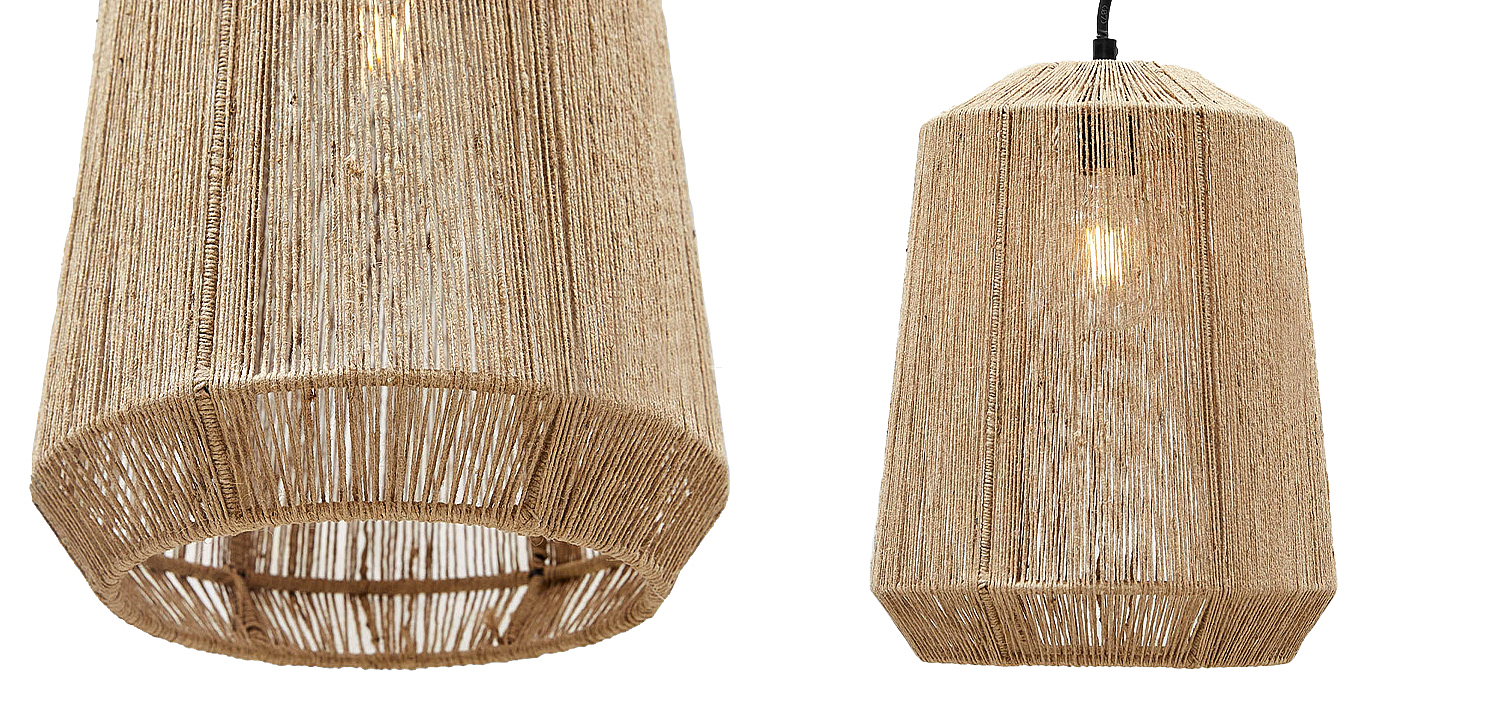 Подвесная люстра с плетеным плафоном Uma Wicker Chandelier Подвесная люстра с плетеным плафоном Uma Wicker Chandelier - Loft-Concept в Рязани