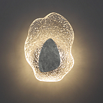 Бра с волнообразным стеклянным плафоном и вставкой из мрамора Liquid Stone варинант исполнения - 4 | Loft Concept в Рязани