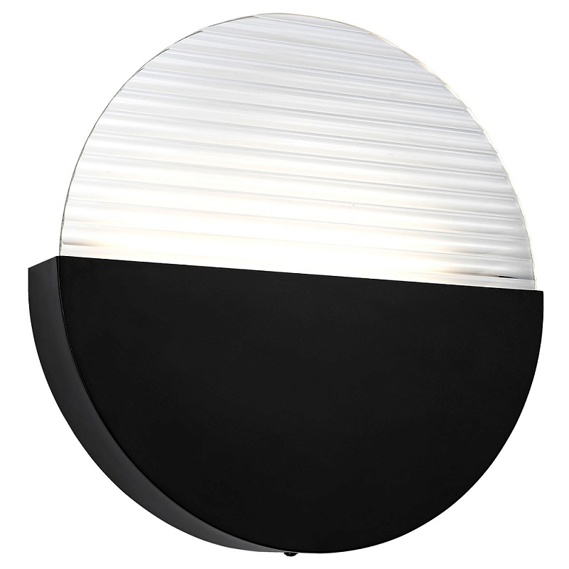 Бра в форме диска Leone Round Wall Lamp Black Черный Прозрачный в Рязани | Loft Concept 