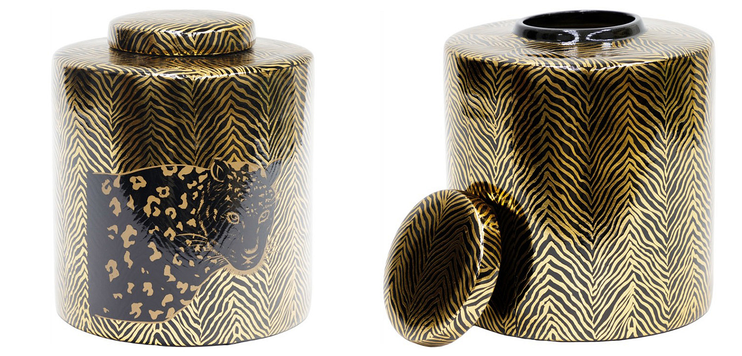 Ваза Leopard Vase black and gold 25 Ваза Leopard Vase black and gold 25 - Loft-Concept в Рязани