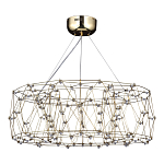 Люстра с тонкой металлической конструкцией цвета золото Quasar варинант исполнения - 1 | Loft Concept в Рязани