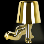 Настольная лампа фигурная цвета золото с гладким абажуром Высота 17 см Sophia варинант исполнения - 5 | Loft Concept в Рязани